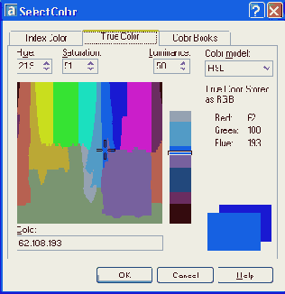 Диалоговое окно Select Color