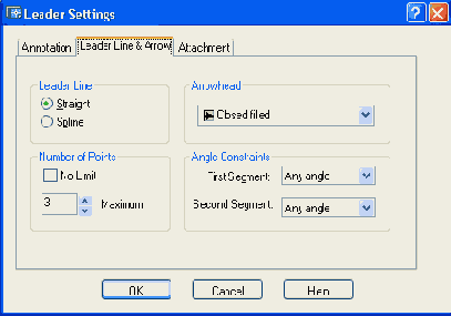 Диалоговое окно Leader Settings